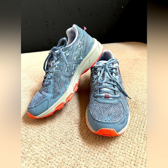 ASICS GEL Venture 6 Women’s Size 8 Blue /Pink Rugged Trail Cushion Running Shoes - Picture 1 of 10